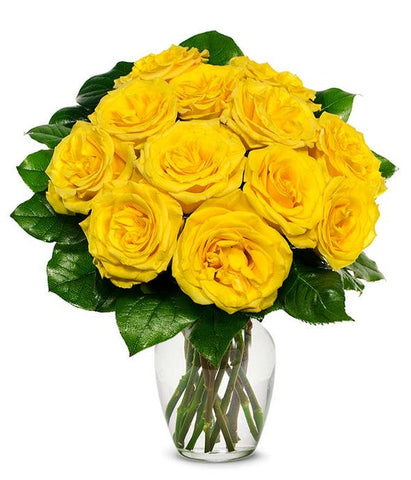 DOZEN YELLOW ROSE BOUQUET