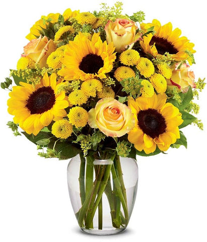 Brilliant Sunflower & Rose Bouquet